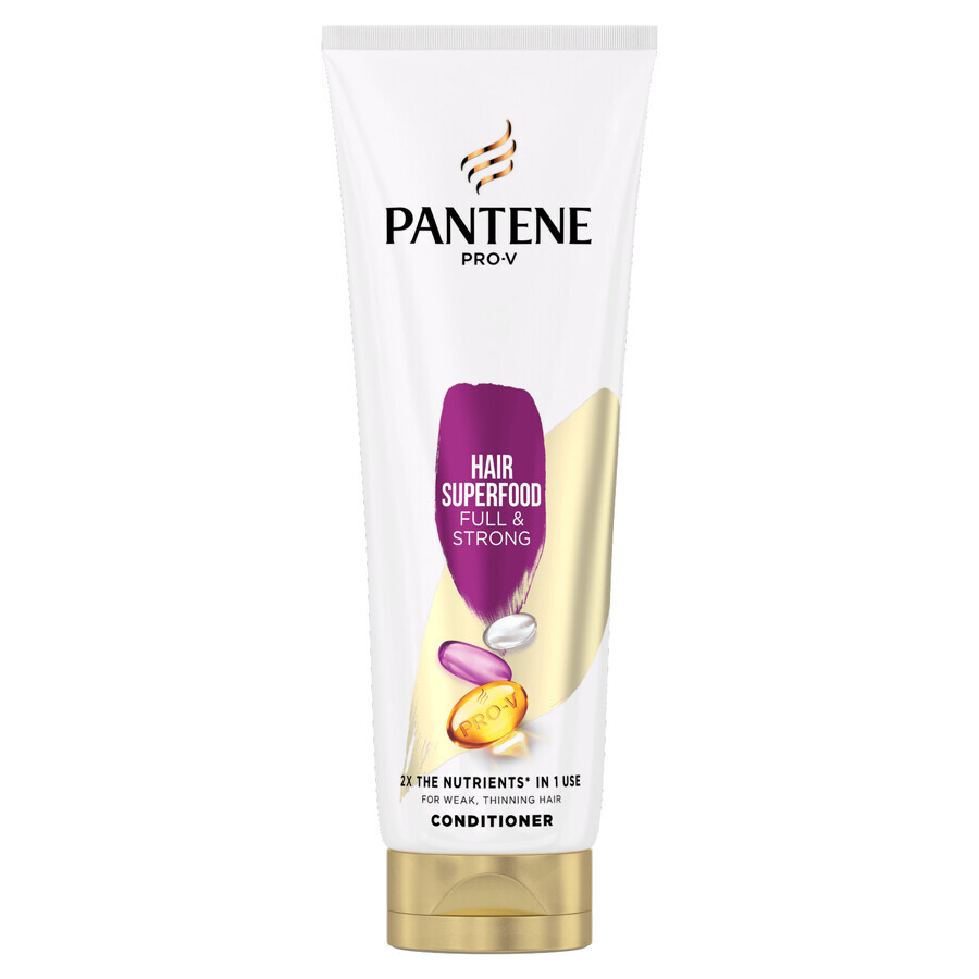 Pantene Pro-V Hair Superfood, acondicionador para cabello débil y fino, 200 ml