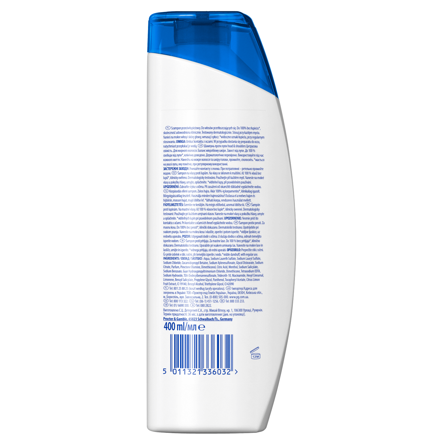 Head &amp; Shoulders Citrus Fresh, șampon anti-mătreață, 400 ml