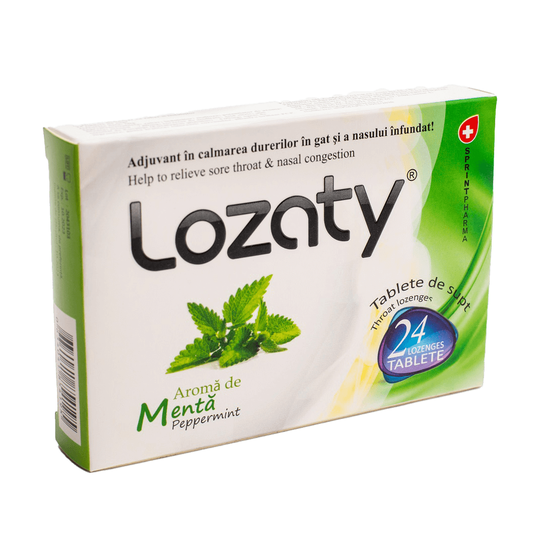 Lozaty menta, 24 tablete, Meksmar