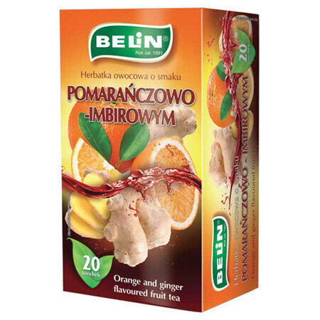 Belin Thé aux fruits orange-gingembre, 2 g x 20 sachets