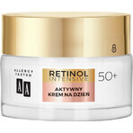 AA Retinol Intensivo 50+, crema activa de día, reducción de arrugas + elasticidad, 50 ml