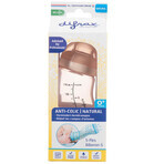 Difrax Natural anti-colic bottle S, narrow, with slow flow teat, Blossom, from birth, 170 ml