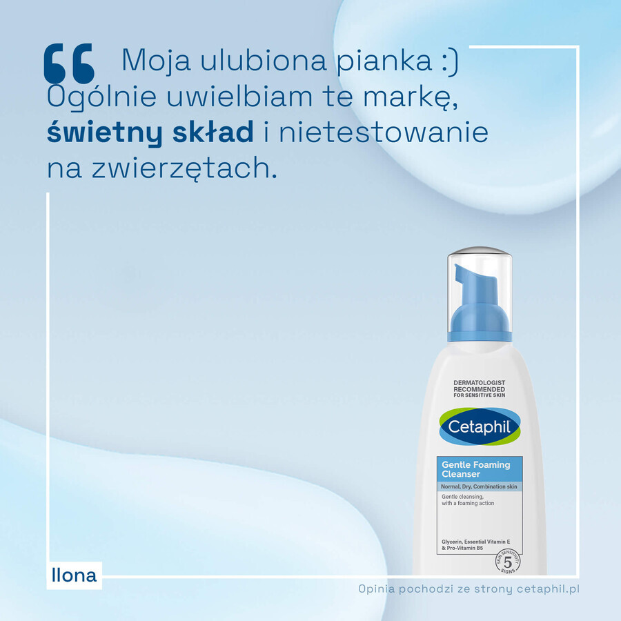 Cetaphil, spumă ușoară de curățare facială, piele normală, uscată și mixtă, 236 ml