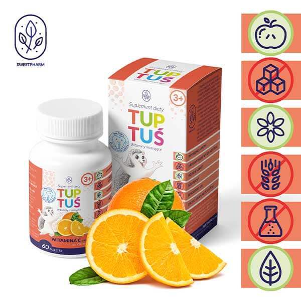 Tuptuś Vitamina C 250 mg Pentru imunitate, 60 comprimate