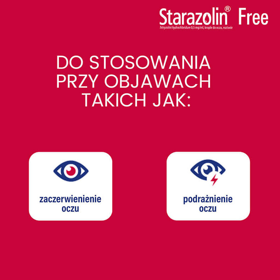 Starazolin Free 0,5 mg/ml, picături pentru ochi, 10 ml