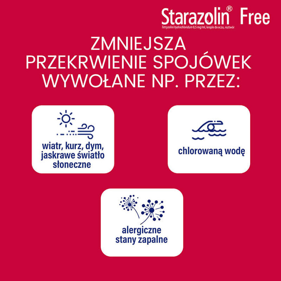 Starazolin Free 0,5 mg/ml, picături pentru ochi, 10 ml