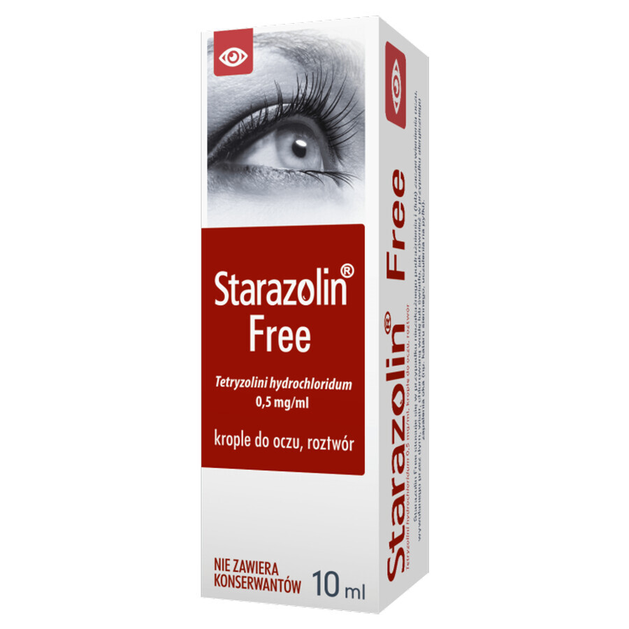 Starazolin Free 0,5 mg/ml, picături pentru ochi, 10 ml