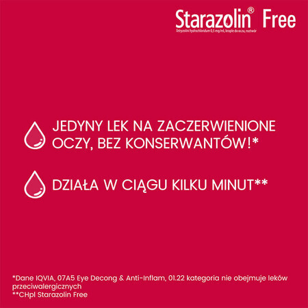 Starazolin Free 0,5 mg/ml, picături pentru ochi, 10 ml