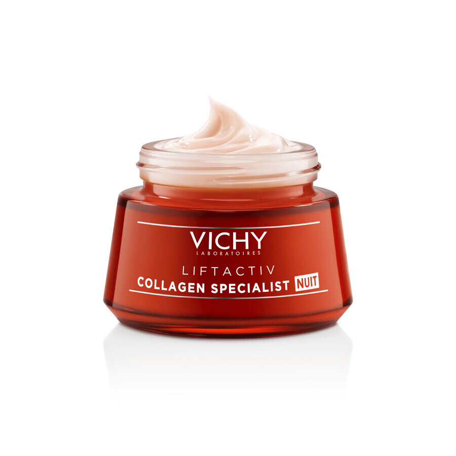 Vichy Liftactiv Collagen Specialist, cremă de noapte anti-îmbătrânire, 50 ml