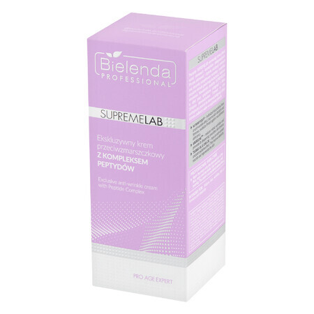 Bielenda Professional SupremeLAB Pro Age Expert, cremă de față antirid exclusivă cu complex peptidic, 50 ml