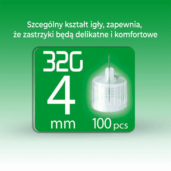 Pic Solution Insupen, ace pentru stilou cu insulină, 32G (0,23 mm) x 4 mm, 100 bucăți