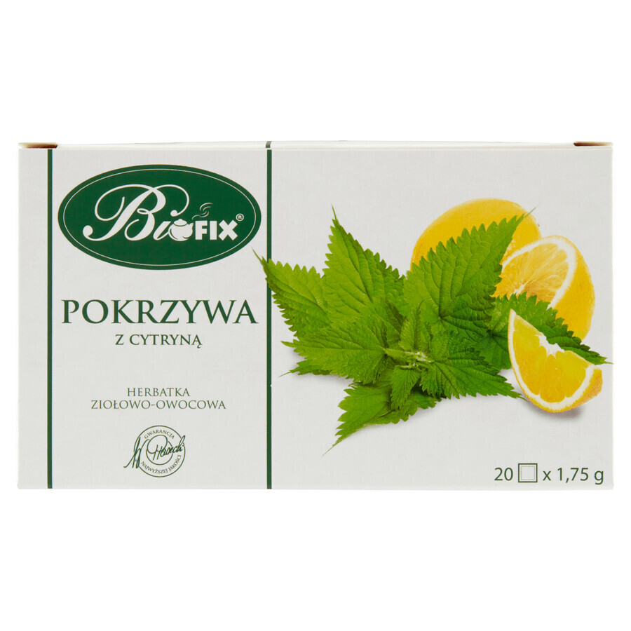 Bi fix Urzică cu lămâie, ceai de plante și fructe, 1,75 g x 20 pliculețe