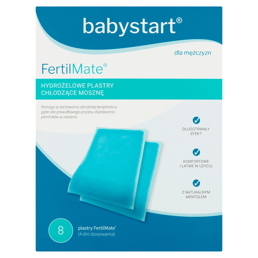 Babystart FertilMate, plasture de răcire scrotală, 8 bucăți