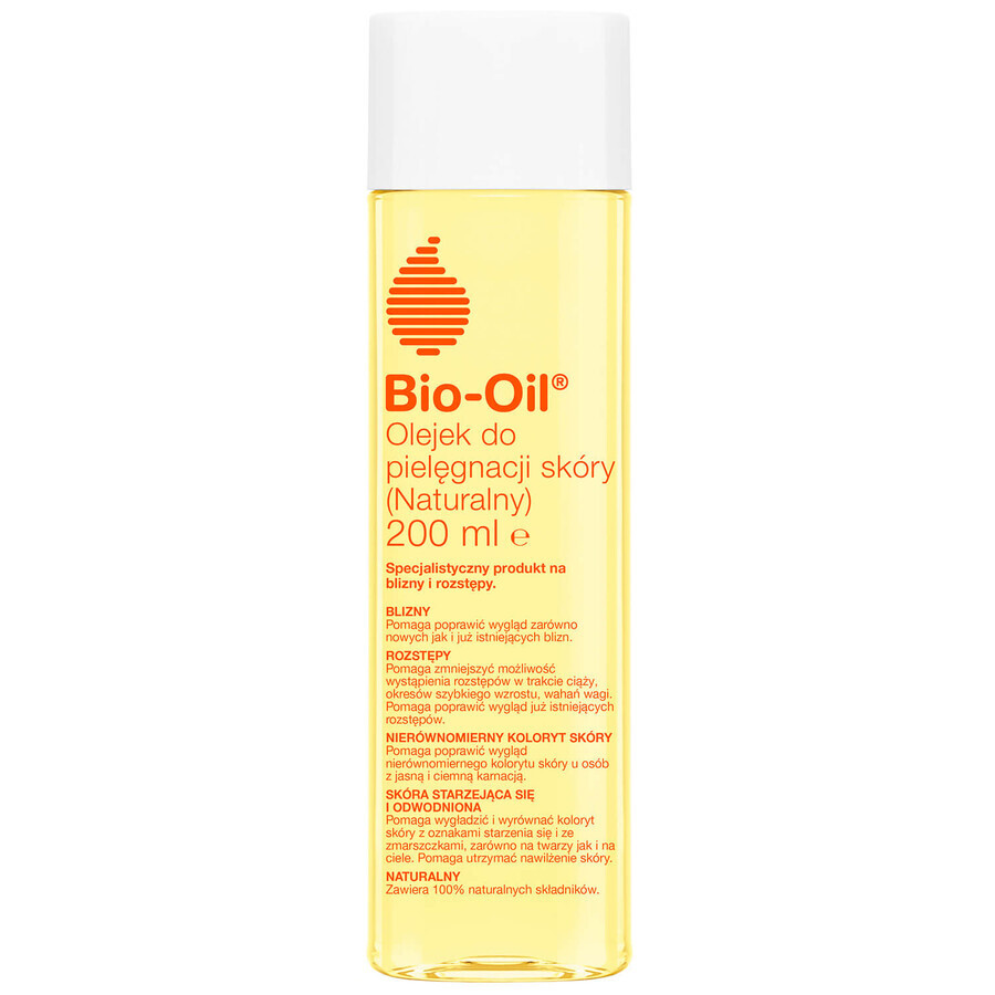 Bio-Oil, ulei natural de îngrijire a pielii pentru cicatrici și vergeturi, 200 ml