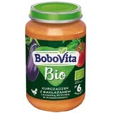 BoboVita Bio Dinner, pui cu vinete și quinoa în roșii, după 6 luni, 190 g