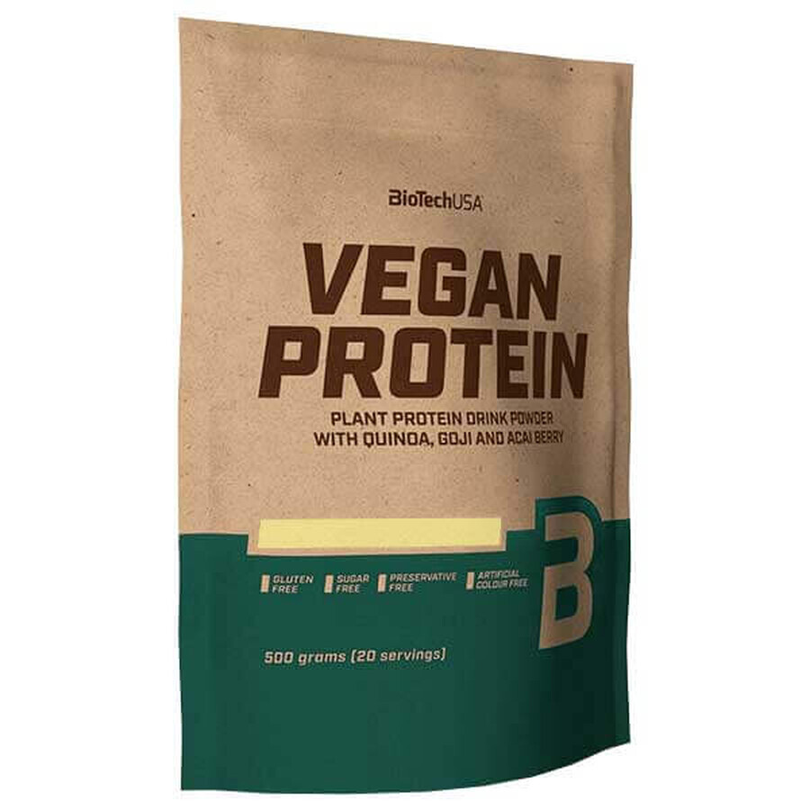 Proteine vegane BioTechUSA, gusto torta alla vaniglia, 500 g