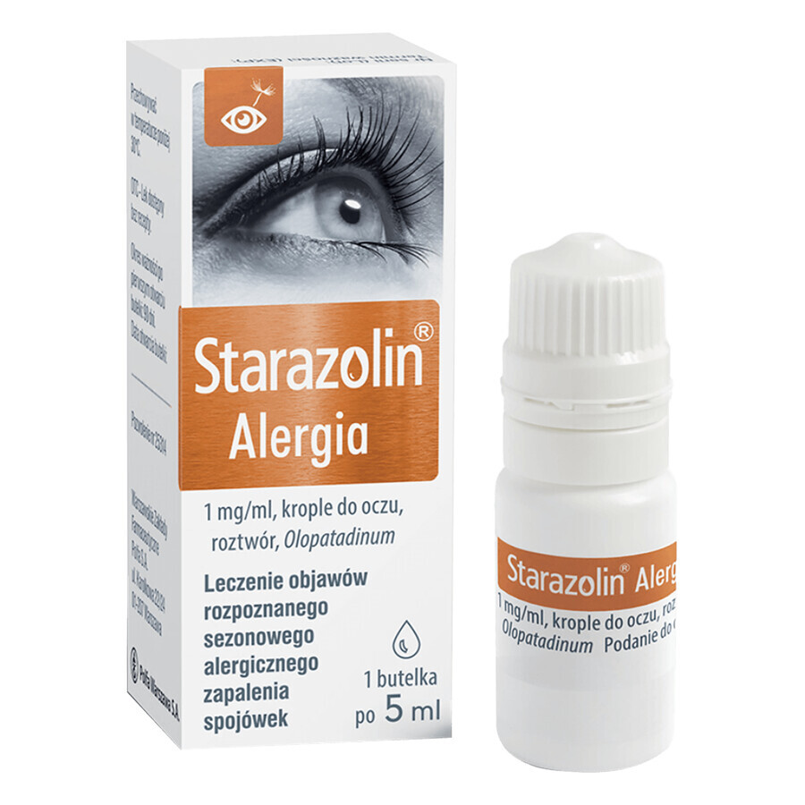 Starazolin Alergie, 1 mg/ml, picături pentru ochi, 5 ml 