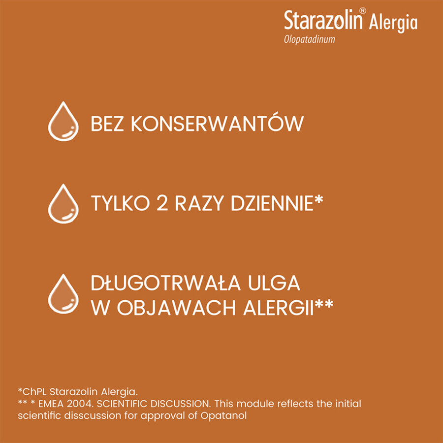 Starazolin Alergie, 1 mg/ml, picături pentru ochi, 5 ml 