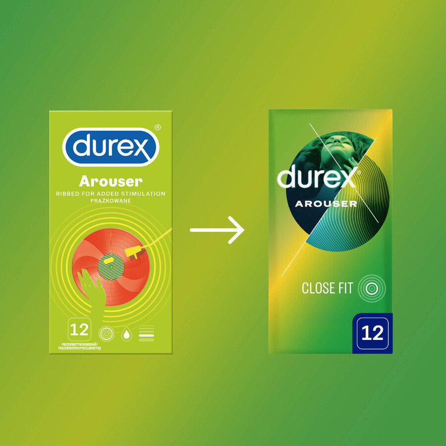 Durex Arouser, gerippte Kondome, 12 Stück