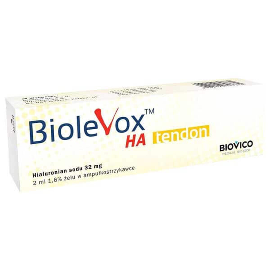 Biovico, Biolevox HA Tendon, gel di rilascio, siringa da 2 ml x 1 fiala