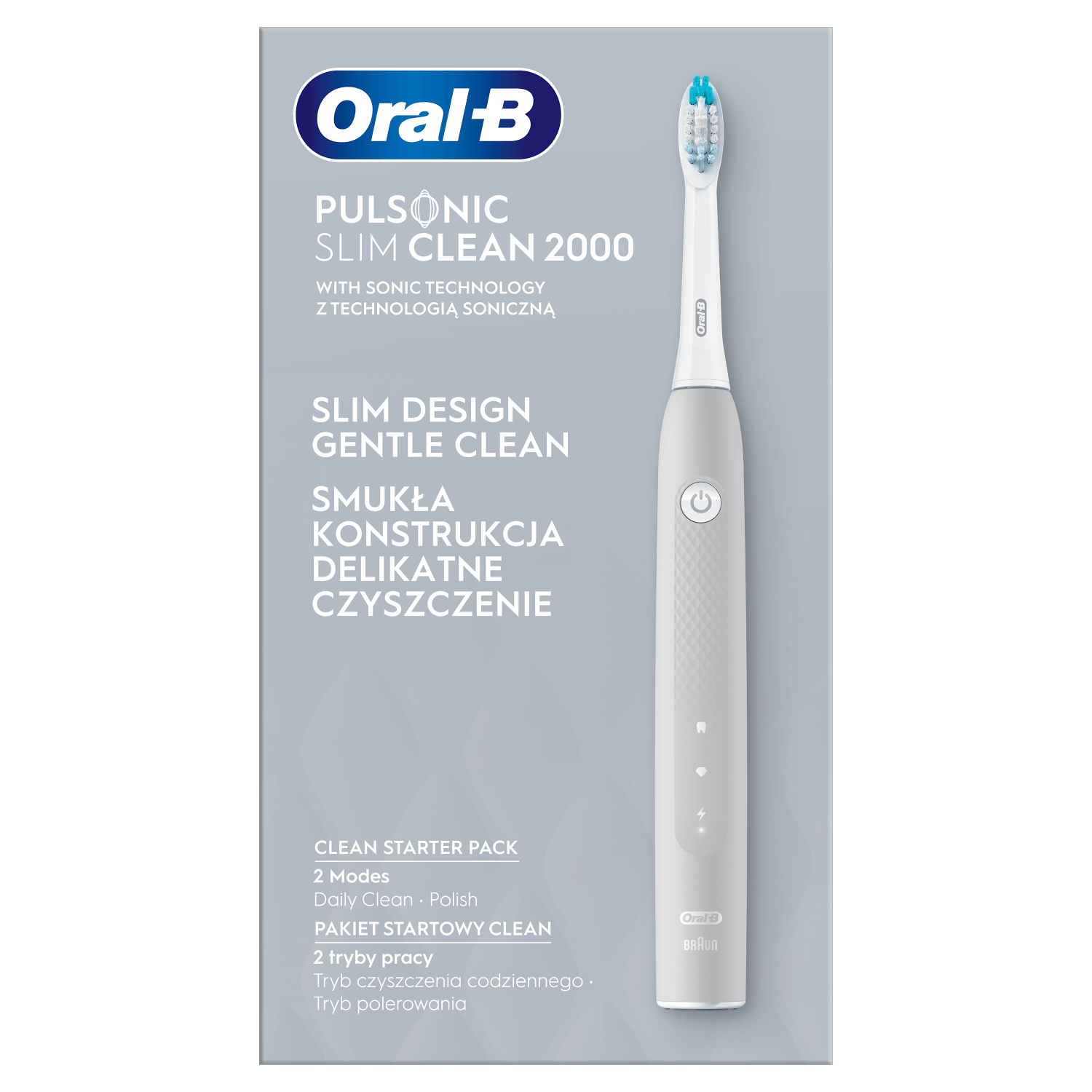 Oral-B Pulsonic Slim Clean 2000 alb, periuță de dinți electrică sonică