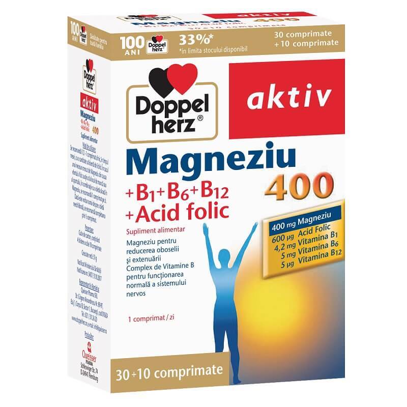 vitamina b1 b6 b12 injectabil intravenos pret Magneziu 400 mg+ Vit B1+B6+B12+ Acid folic Doppelherz 30+ 10 cpr