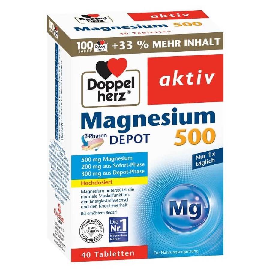 Magneziu 500 mg, 30 + 10 comprimate, Doppelherz recenzii