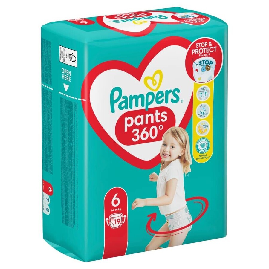 Pampers Pampers, luiers, Extra Large, maat 6, 14-19 kg, 19 stuks