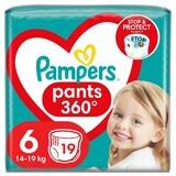 Pampers Pants, couches, Extra Large, taille 6, 14-19 kg, 19 pcs