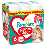 Pampers Pants, couches, Extra Large, taille 6, 14-19 kg, 132 pcs