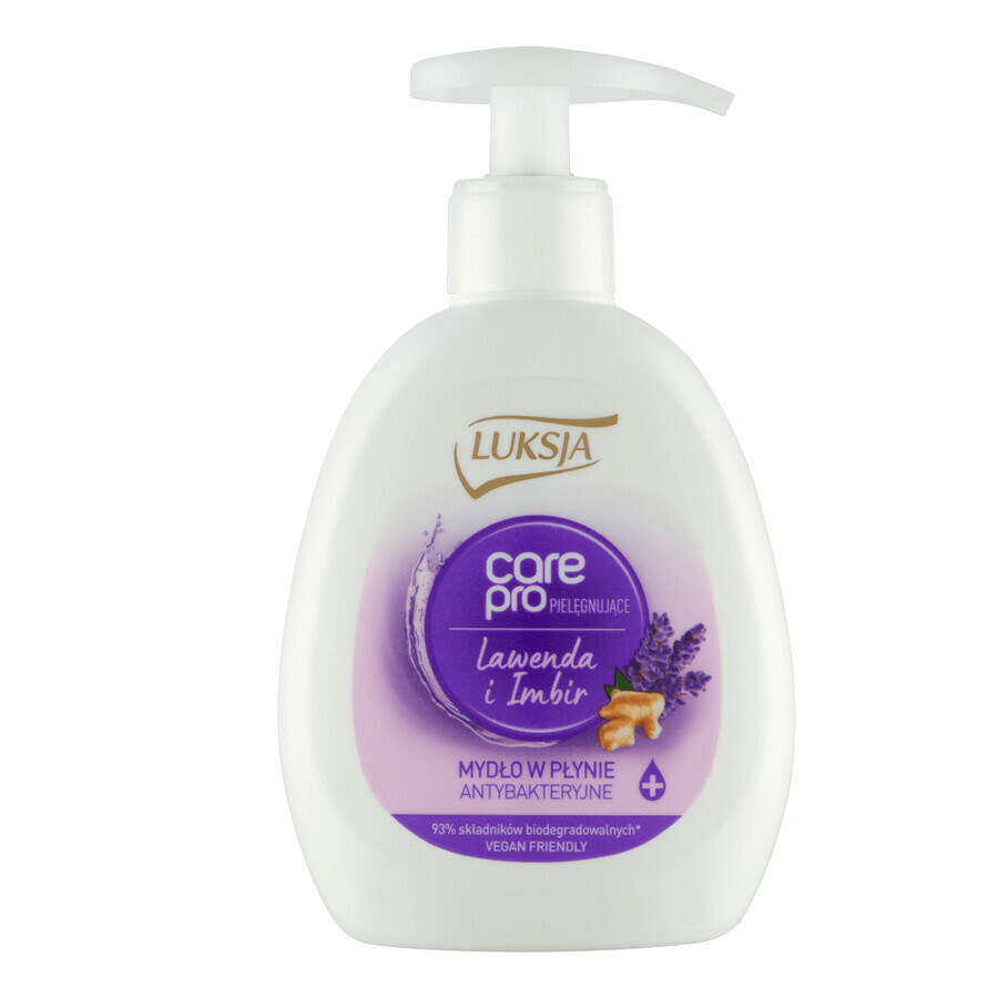 Luxja Care Pro, sapone liquido per la cura, antibatterico, lavanda e zenzero, 250 ml