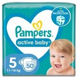 Pampers Active Baby, couches, taille 5, 11-16 kg, 50 pcs