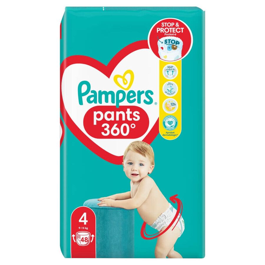 Pampers Pants, couches, taille 4, 9-15 kg, 48 pcs