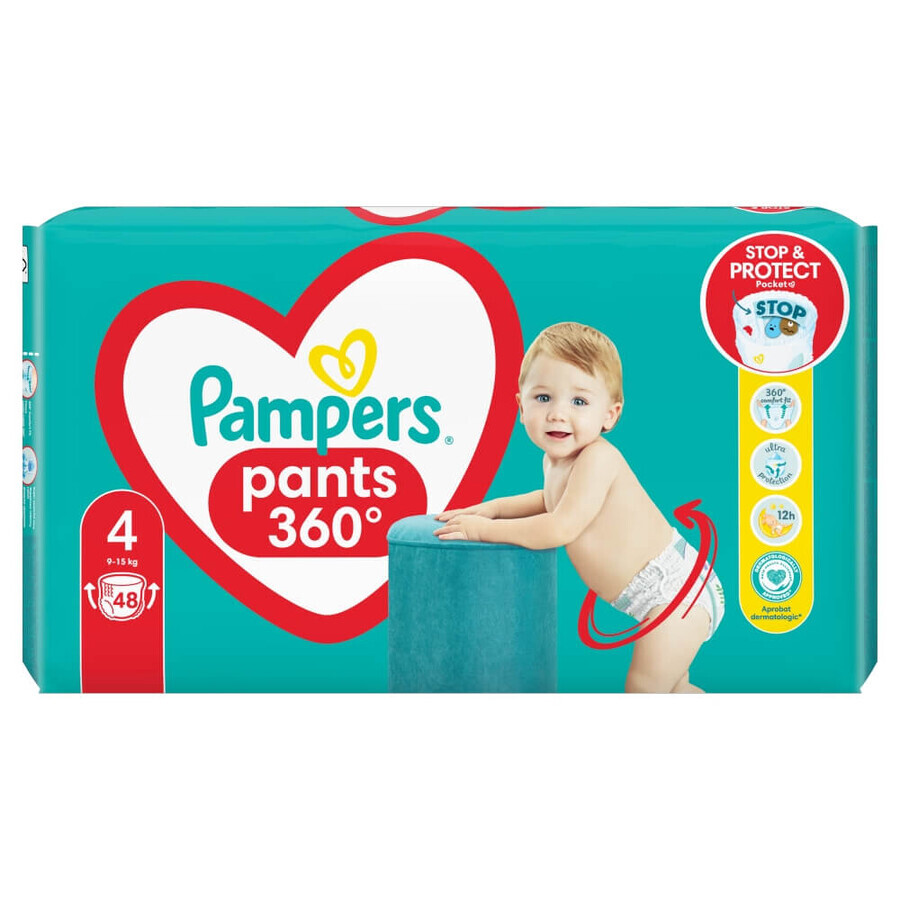 Pampers Pants, couches, taille 4, 9-15 kg, 48 pcs