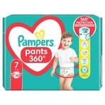 Pampers Pants, pantalones pañales, talla 7, 17+ kg, 38 piezas