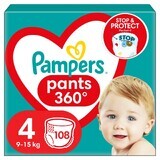 Pampers Pants, couches, taille 4, 9-15 kg, 108 pcs