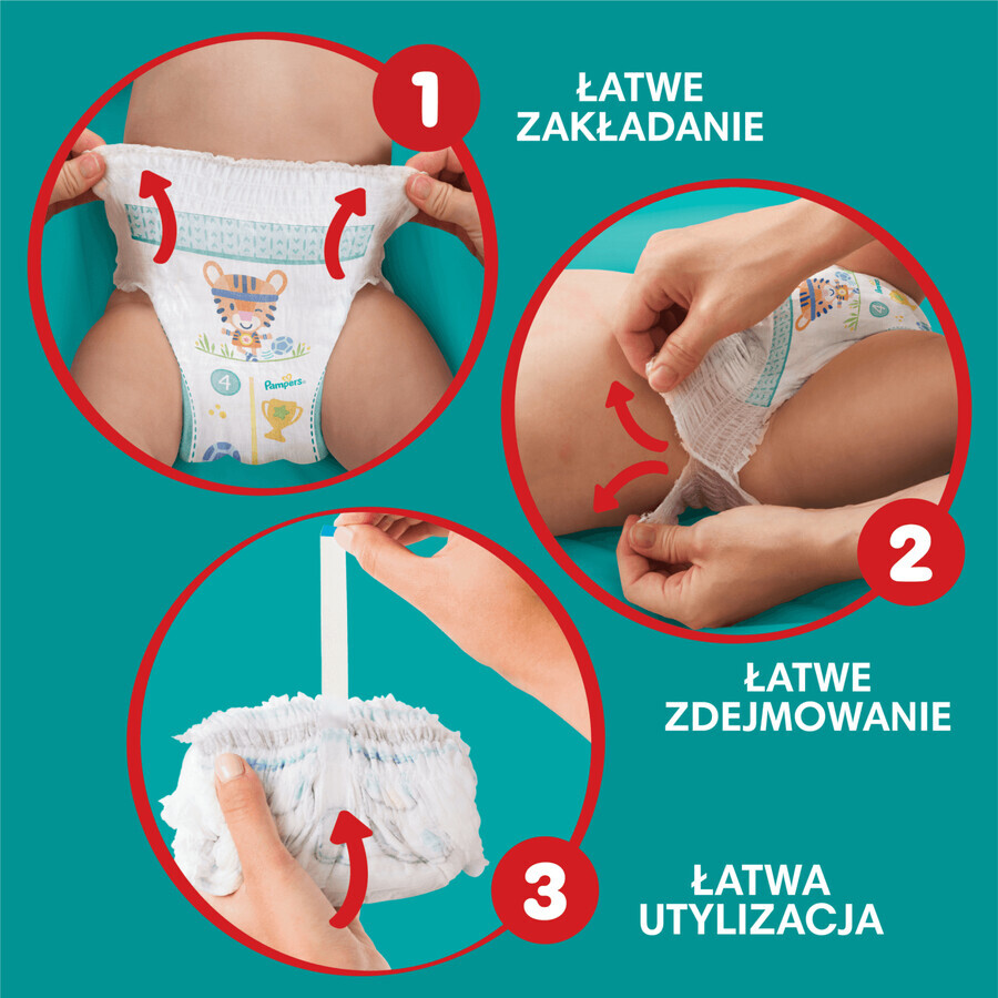 Pampers Pants, scutece, mărimea 7, 17+ kg, 74 buc