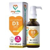 MyVita Vitamina D3 4000 UI Forte, picături, 30 ml