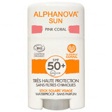 Alphanova Sun, cremă de față, stick, SPF 50+, Pink Coral, 12 g