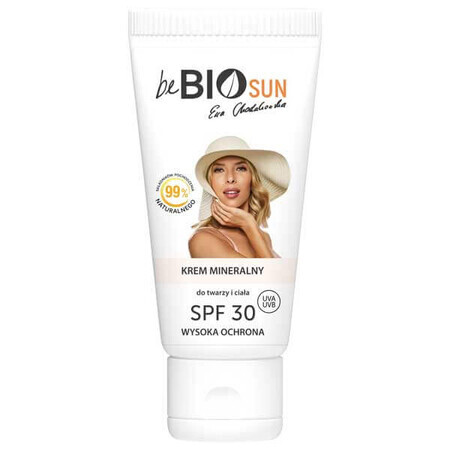 beBIO SUN Ewa Chodakowska, minerale crème voor gezicht en lichaam, SPF 30, 75 ml