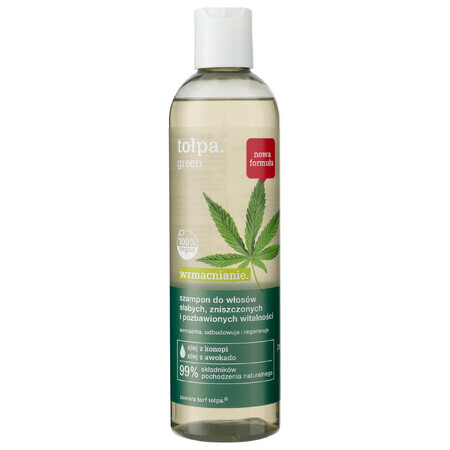 Tołpa Green Strengthening, shampooing pour cheveux faibles, abîmés et manquant de vitalité, 300 ml