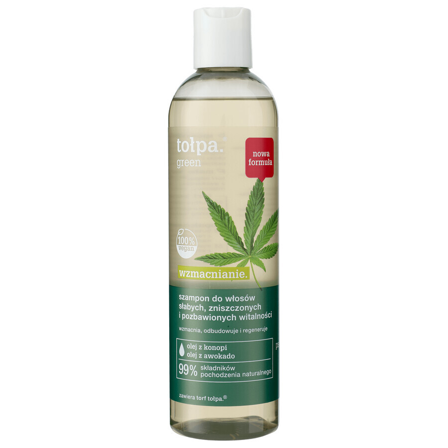 Tołpa Green Strengthening, shampooing pour cheveux faibles, abîmés et manquant de vitalité, 300 ml