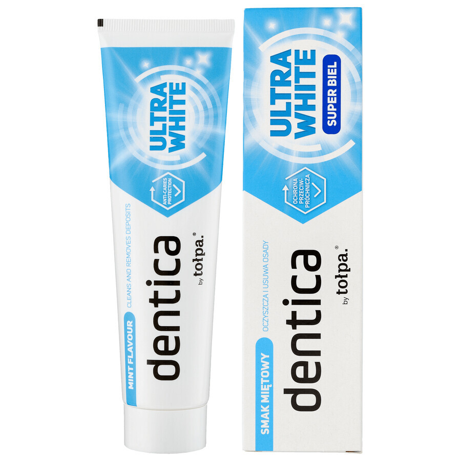 Dentica, pastă de dinți, aromă de mentă, Ultra White, 100 ml