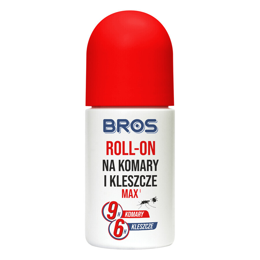 Bros, roll-on repelent de țânțari și căpușe Max, DEET 25%, 50 ml