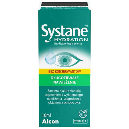 Systane Hydration, collyre hydratant, sans conservateur, 10 ml