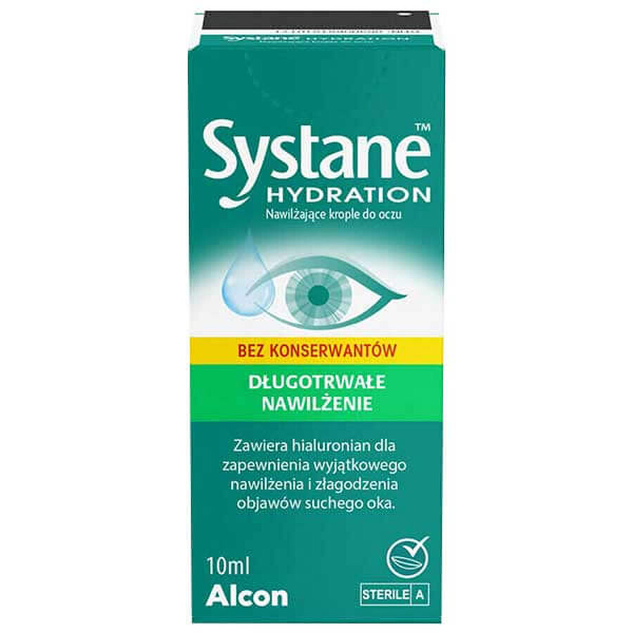 Systane Hydration, collyre hydratant, sans conservateur, 10 ml