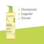 A-Derma Exomega Control, huile de douche émolliente, peau sèche sujette à l'atopie, dès la naissance, 750 ml 