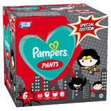 Pampers Pants, scutece, Justice League, mărimea 6, 15+ kg, 60 buc