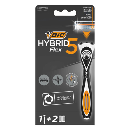 BIC Flex 5 Hybrid, aparat de ras, mâner + 2 rezerve