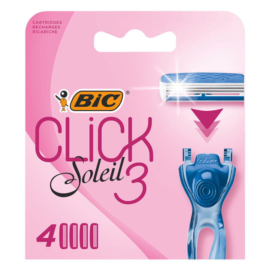 BIC Soleil Click 3, schimb cartușe, 4 bucăți